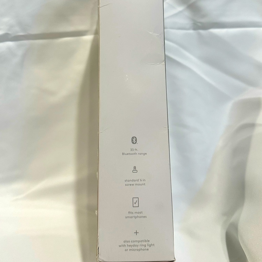 Heyday Desktop Tripod + Phone Mount includes Bluetooth Remote - Stone White